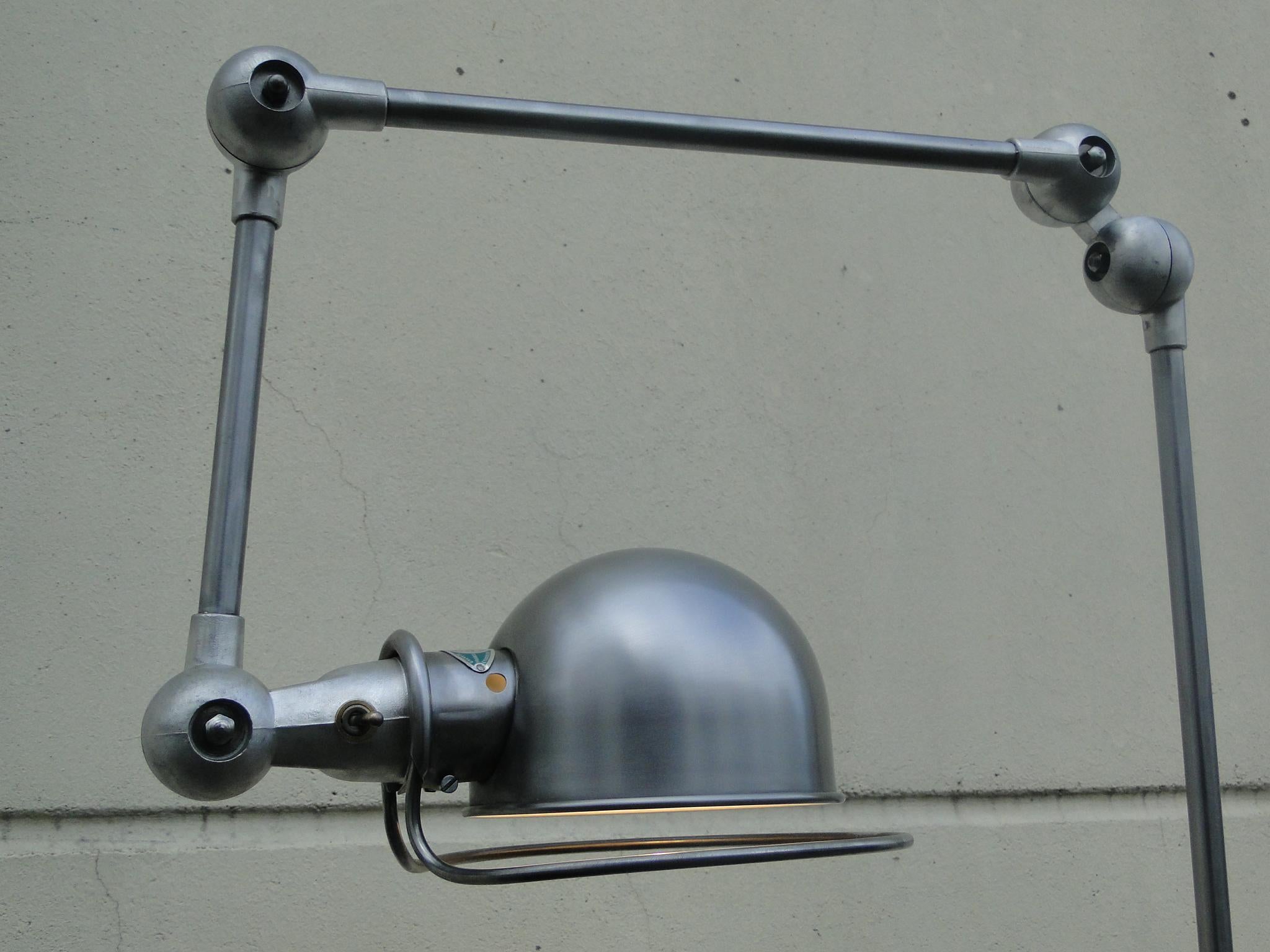  Jean Louis Domecq Jielde  Lamp Brushed  3 Arms French Industrial  For Sale 1