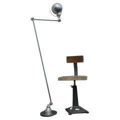  Jean Louis Domecq Jielde  Lamp 2 Arms  Brushed French Industrial 