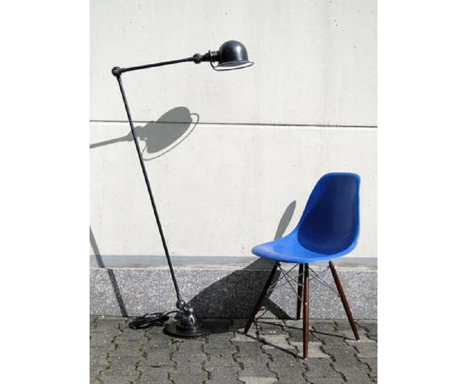 Jean Louis Domecq  Jielde Lamp  2 Arms Graphite French Industrial For Sale 1
