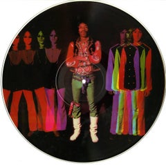 Vintage Jimi Hendrix Illustrated Vinyl Record