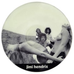 Vintage Jimi Hendrix Illustrated Vinyl Record