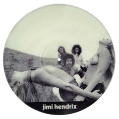 Retro Jimi Hendrix Illustrated Vinyl Record
