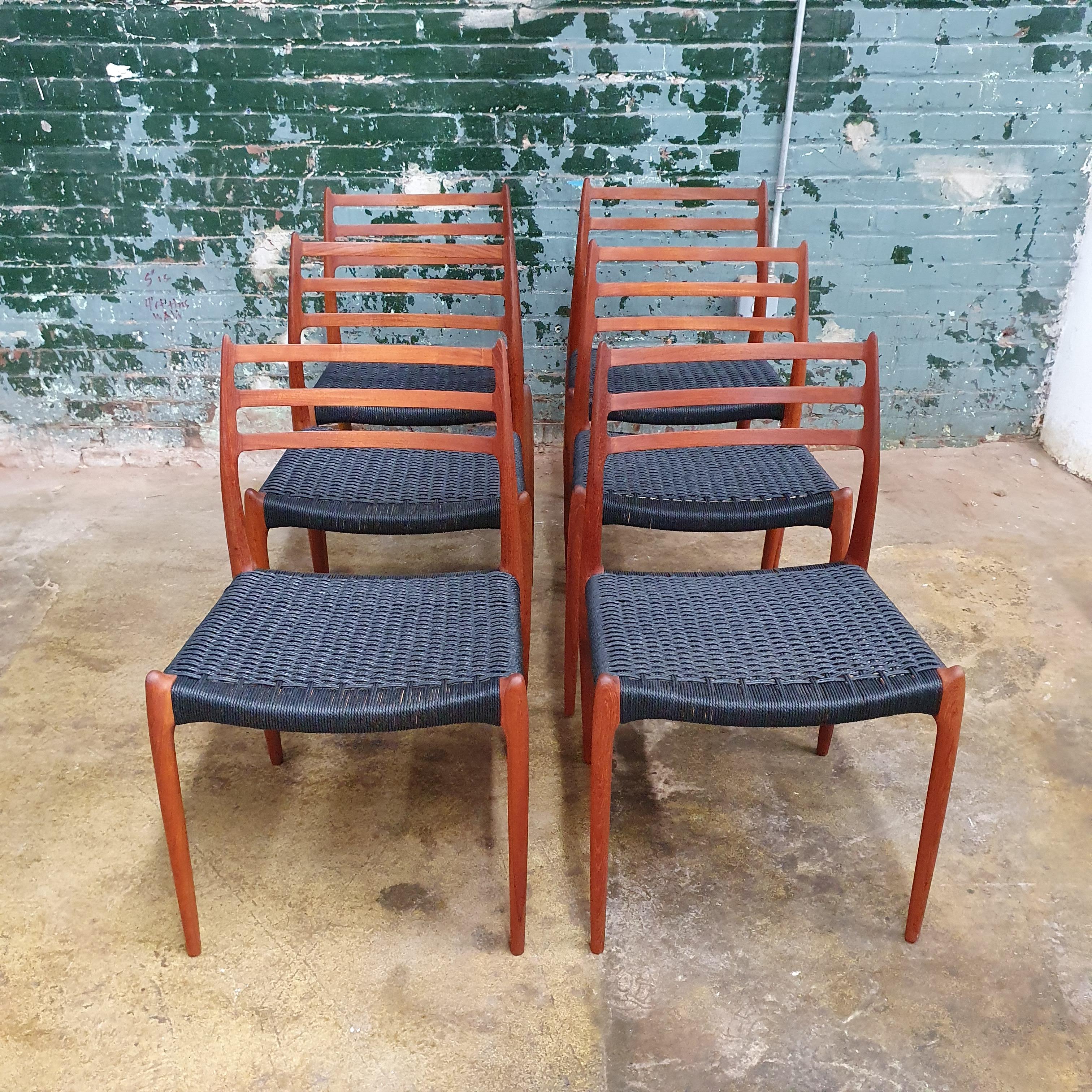 Vintage J.L. Moller 78s Chairs, Set of 6 For Sale 3