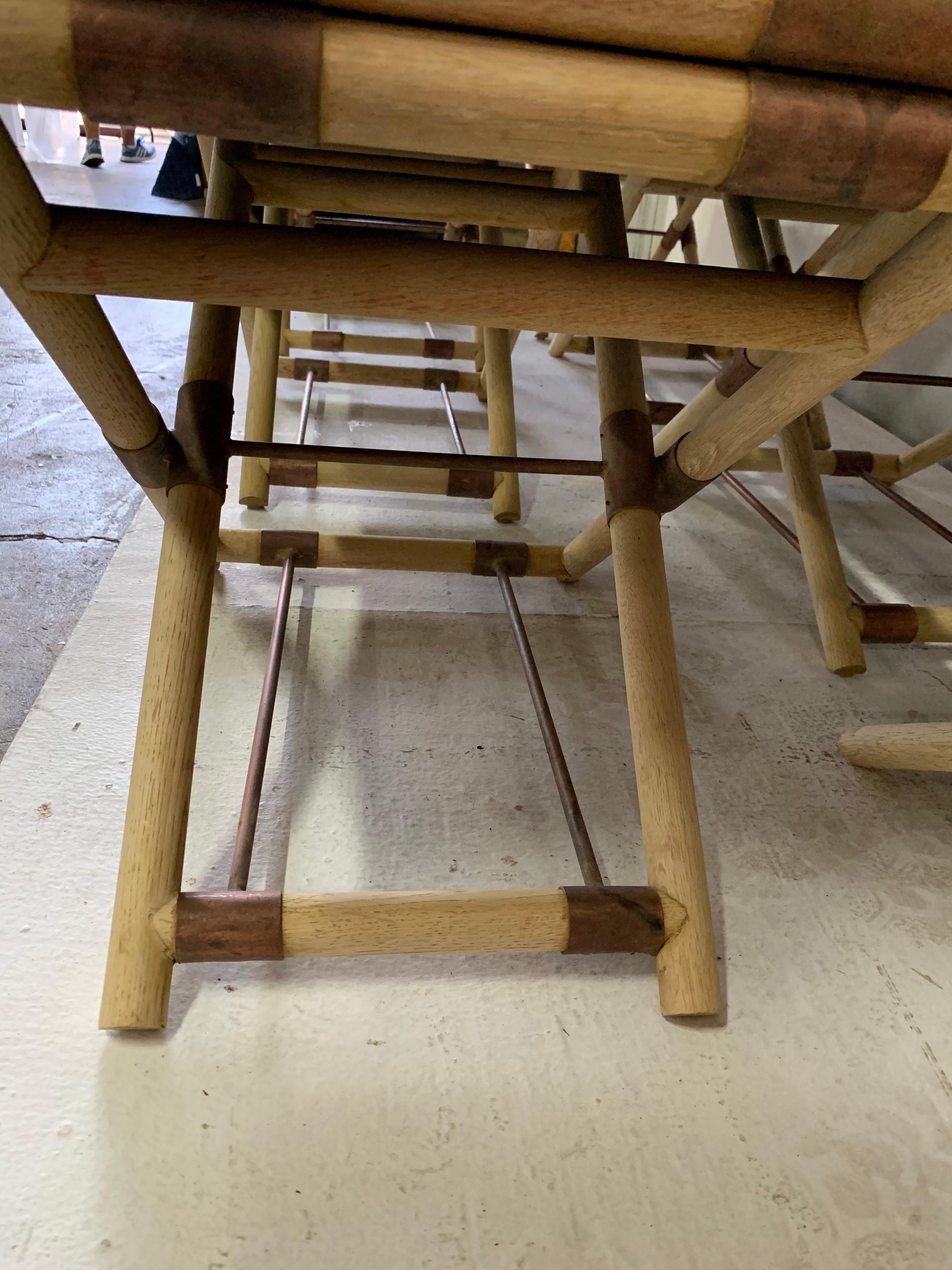 Chaises de directeur vintage de style JMF, ensemble de 8 pièces en vente 1