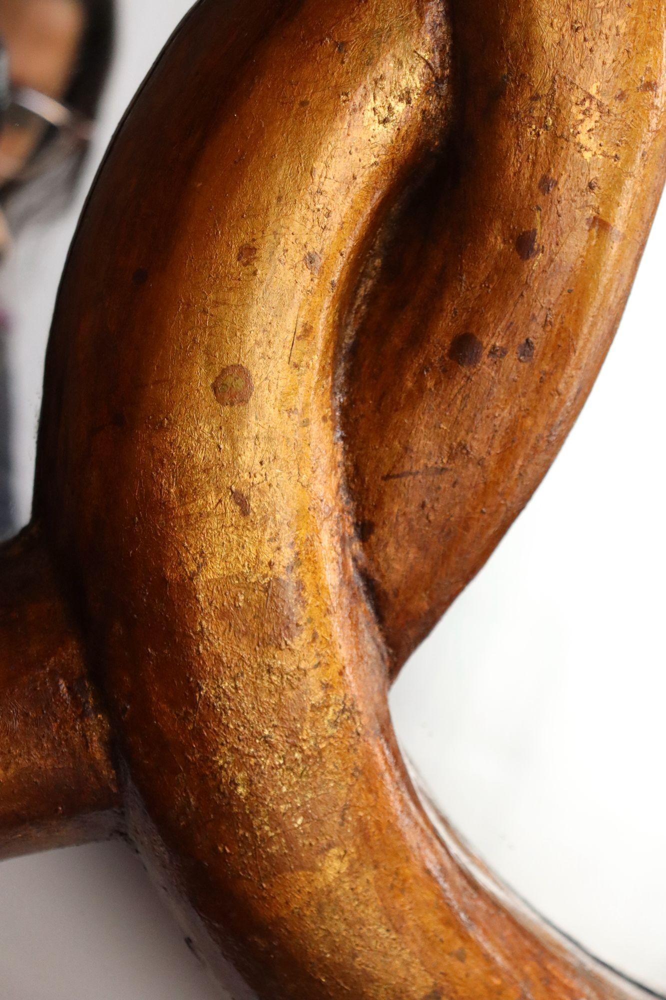 Panneau de commerce de Bakery vintage peint en composite Pretzel and Crown Mirrored Jo Mead en vente 5