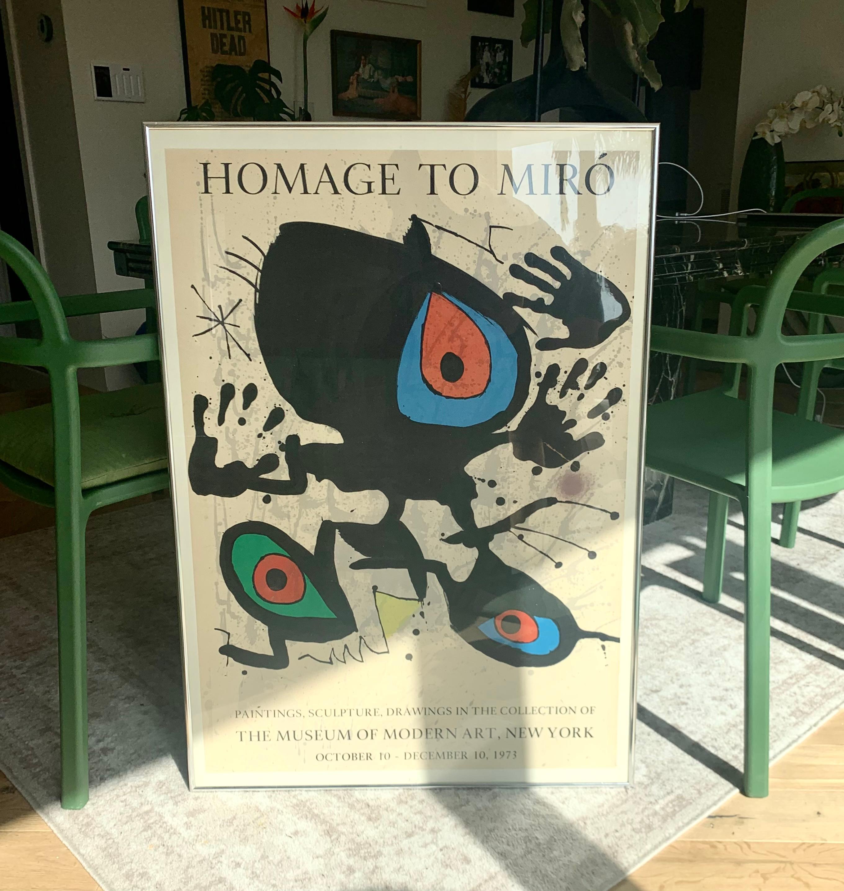 Vintage Joan Miró Print Poster, 1970s In Good Condition In View Park, CA