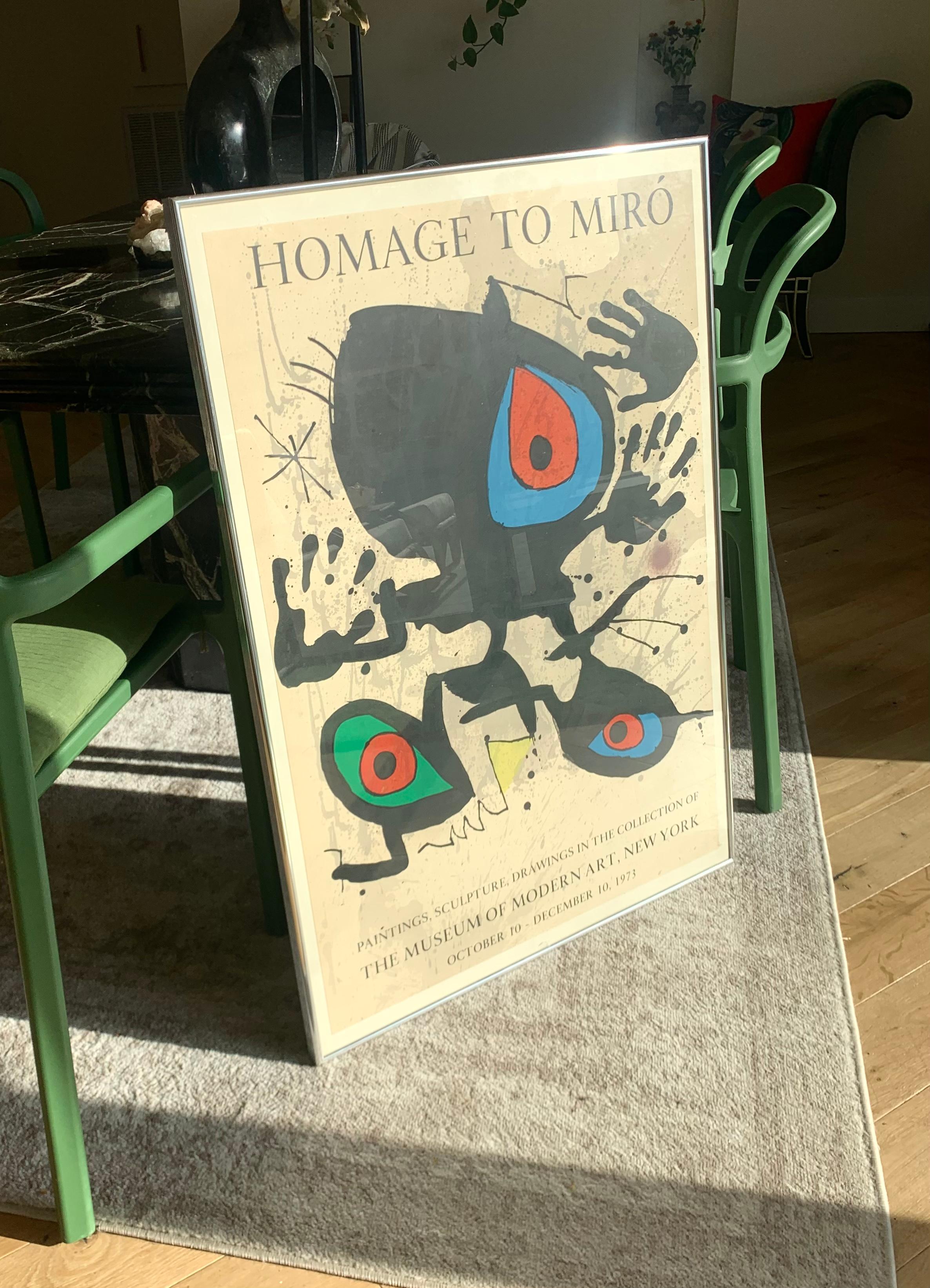 Late 20th Century Vintage Joan Miró Print Poster, 1970s