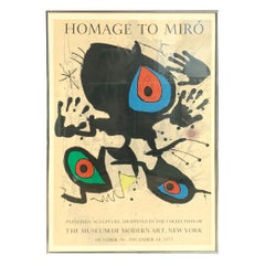 Vintage-Poster mit Joan Mir-Druck, 1970er Jahre
