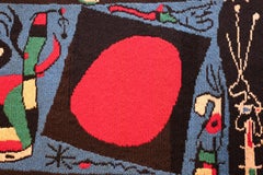 Joan Miró Wandteppich Vintage. Größe: 2 ft 10 in x 1 ft 10 in (0::86 m x 0::56 m)