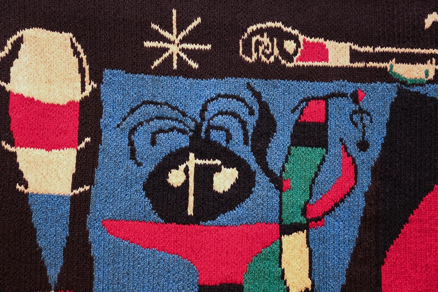 Vintage Joan Miró Tapestry Rug. Size: 2 ft 10 in x 1 ft 10 in (0.86 m x 0.56 m) In Good Condition In New York, NY