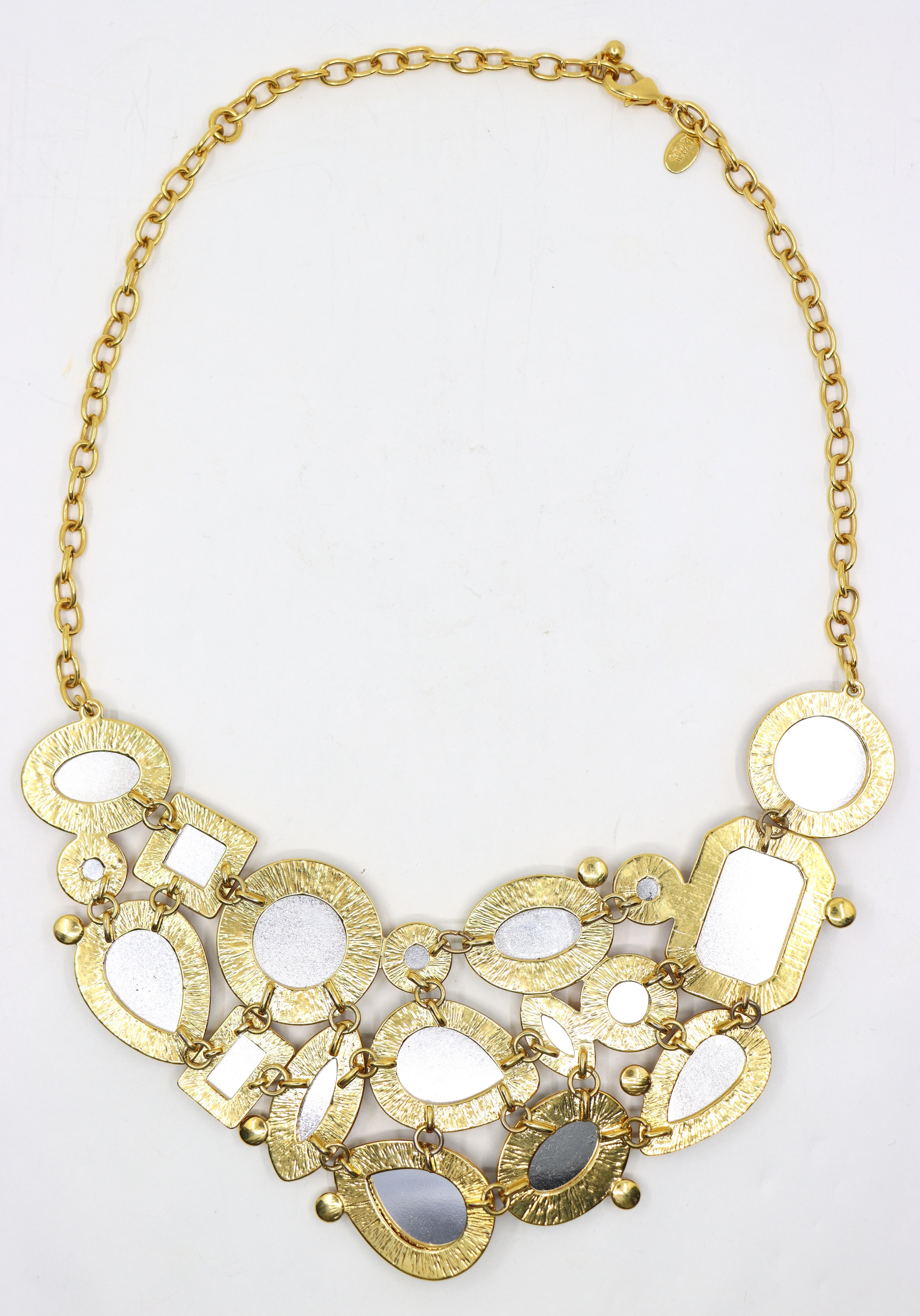 Vintage Joan River Gold Tone Red Glass Necklace For Sale 3