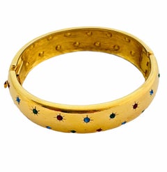 Vintage JOAN RIVERS gold crystal bangle