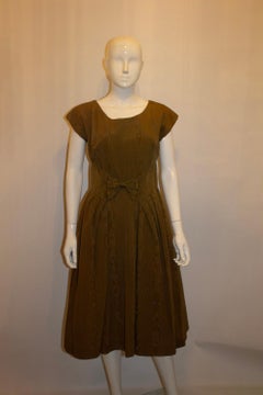 Vintage Joan Russelll Moire Silk Dress