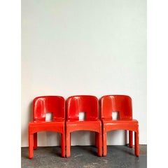 Vintage Joe Colombo Molded Resin Chairs - Set of Three