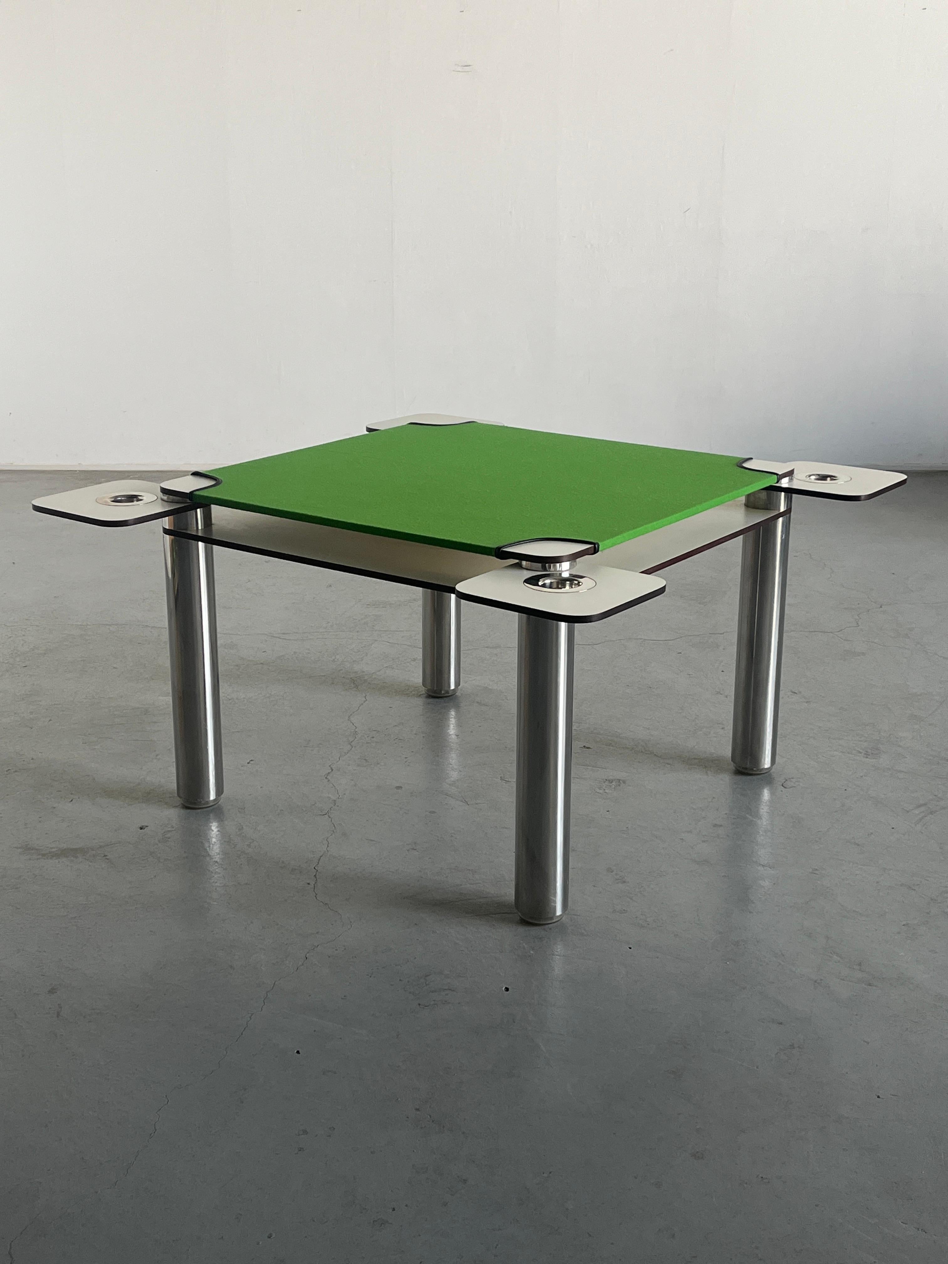 Mid-Century Modern Vintage Joe Colombo Poker Game Table by Zanotta, 1968 Italy For Sale