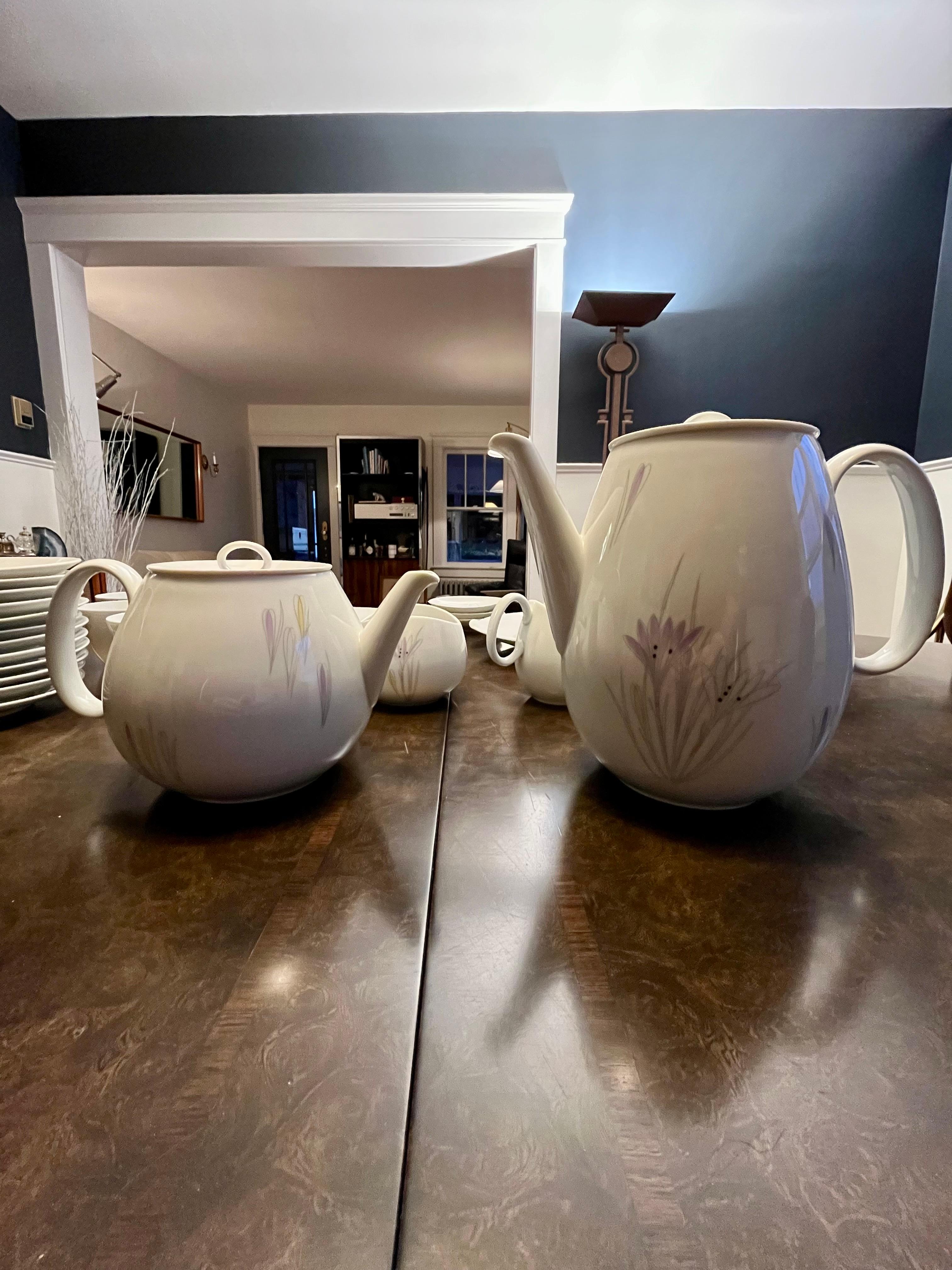 Porcelain Vintage Johann Haviland Bavaria Coffee Tea Set For Sale