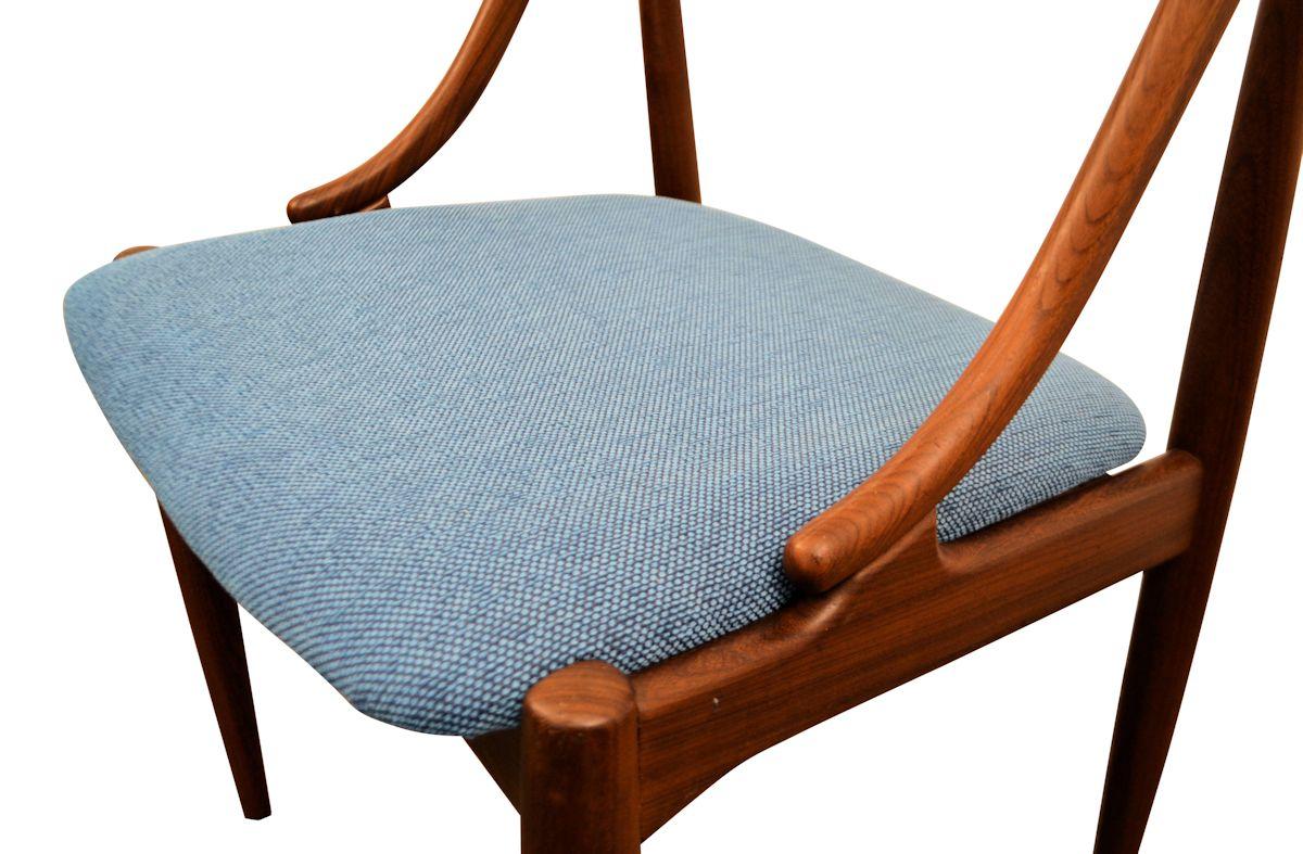 Fabric Vintage Johannes Andersen Teak Dining Chairs, Set of Four