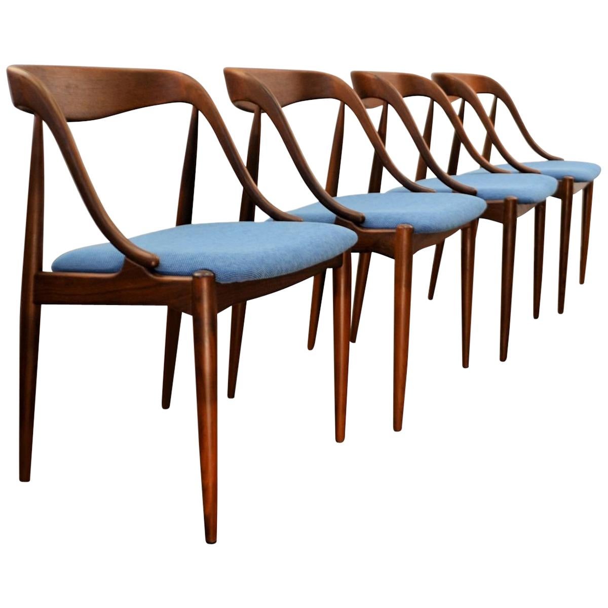 Vintage Johannes Andersen Teak Dining Chairs, Set of Four
