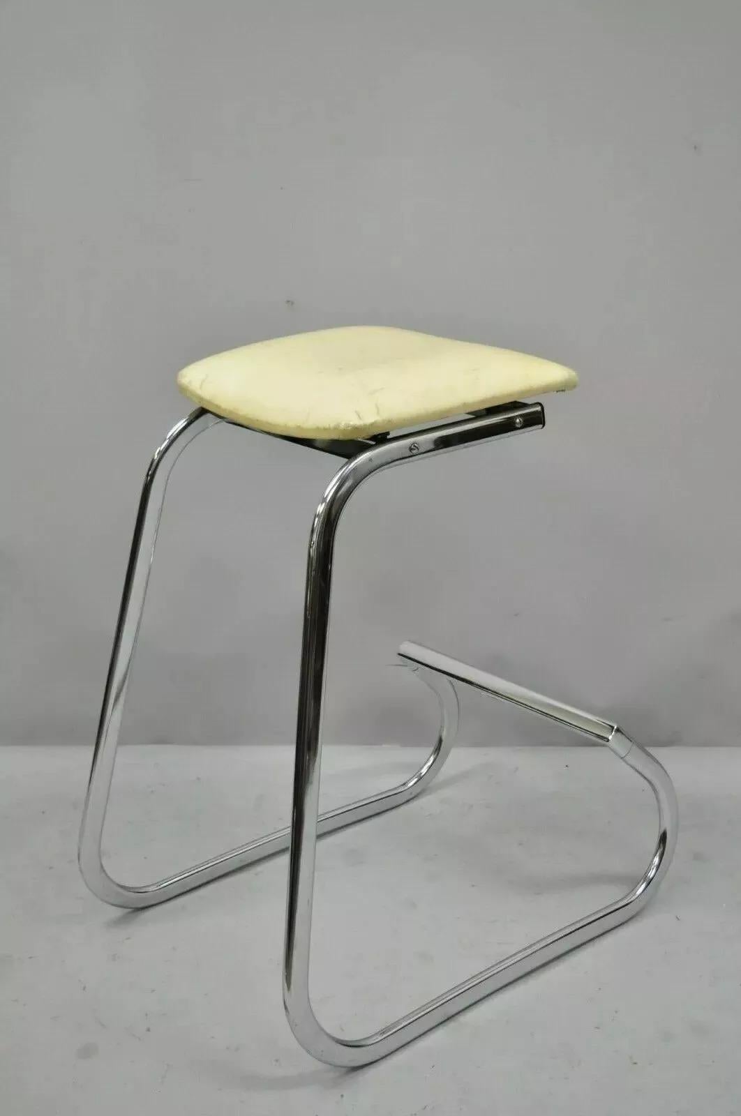 Vintage John Behringer Stendig Chrom Moderne Prometheus Barhocker aus Chrom - 3er-Set im Angebot 6