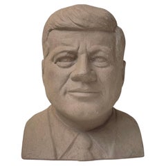 Vintage John F. Kennedy Ceramic Money Bank Bust, 1980