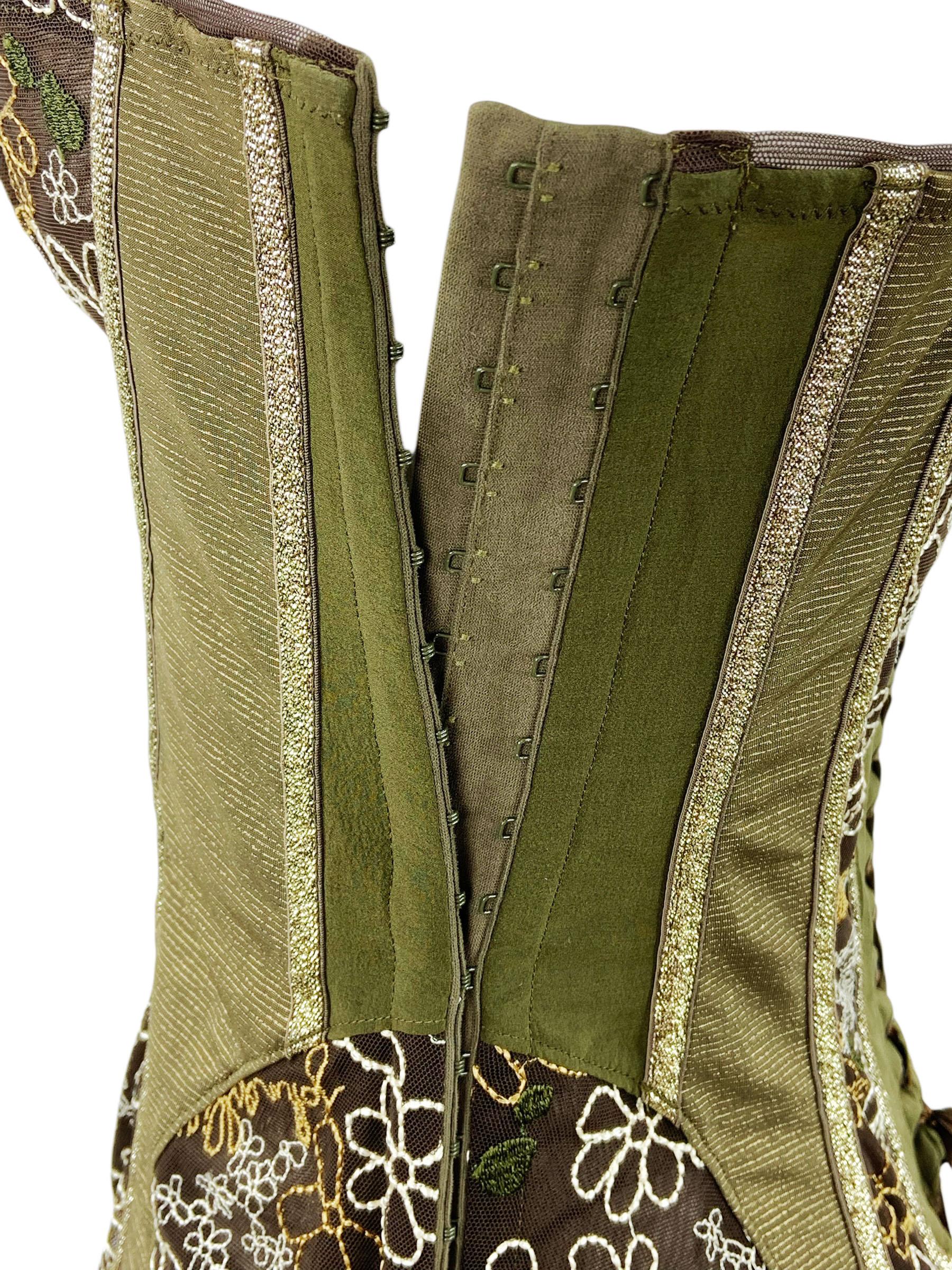 Vintage A. Johns, bustier in pizzo trasparente disossato, top corsetto ricamato Up&Up M. I. in vendita 2