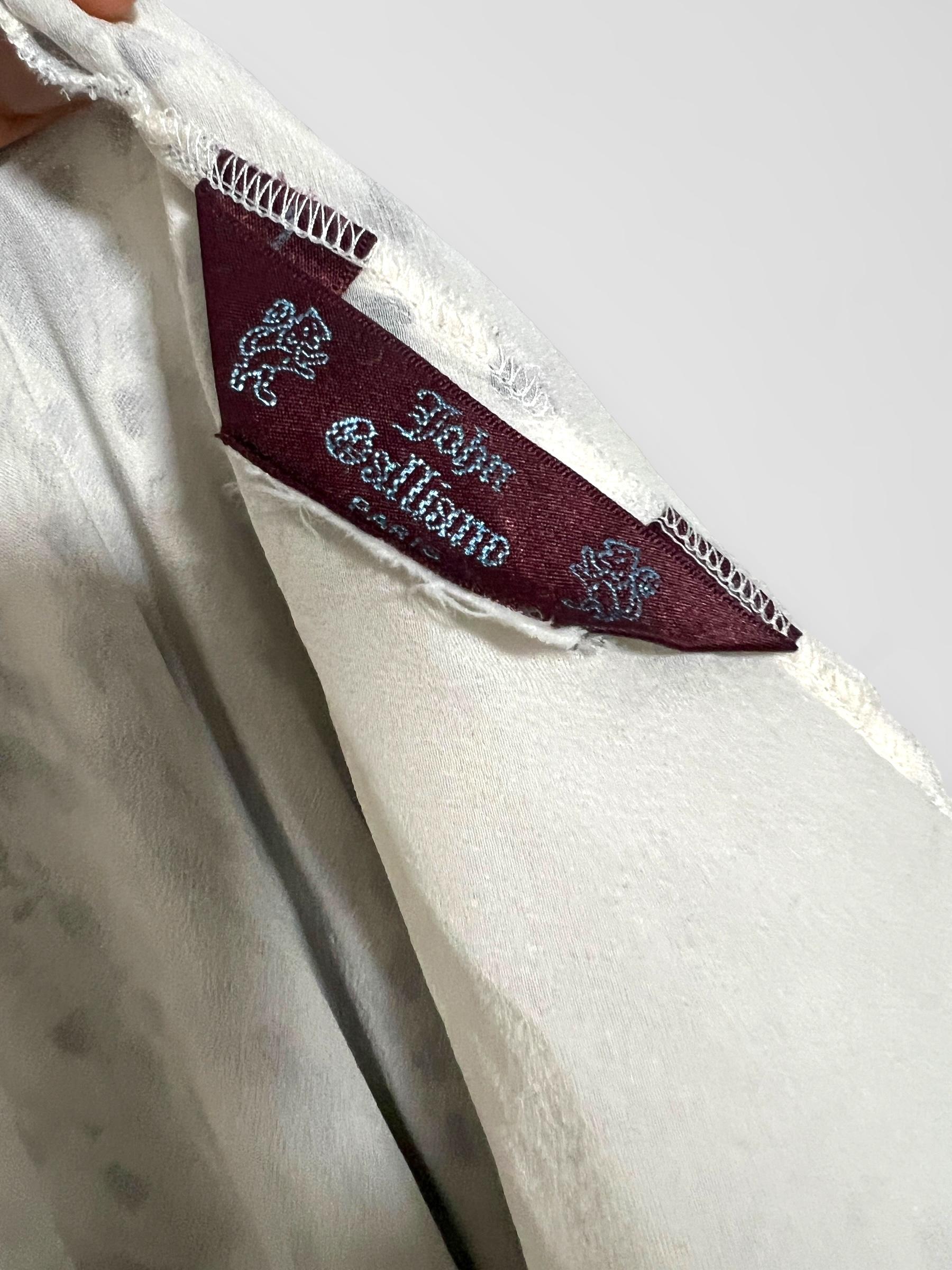 Vintage John Galliano 2002 Bandana heart print hooded silk dress For Sale 7