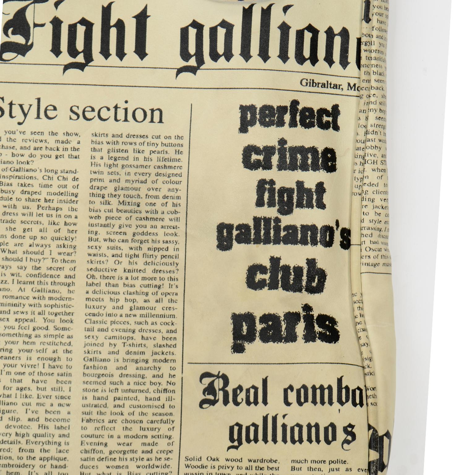 john galliano newspaper bag