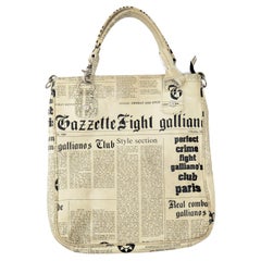 Vintage John Galliano Bag Gazette Newspaper Newsprint Handbag