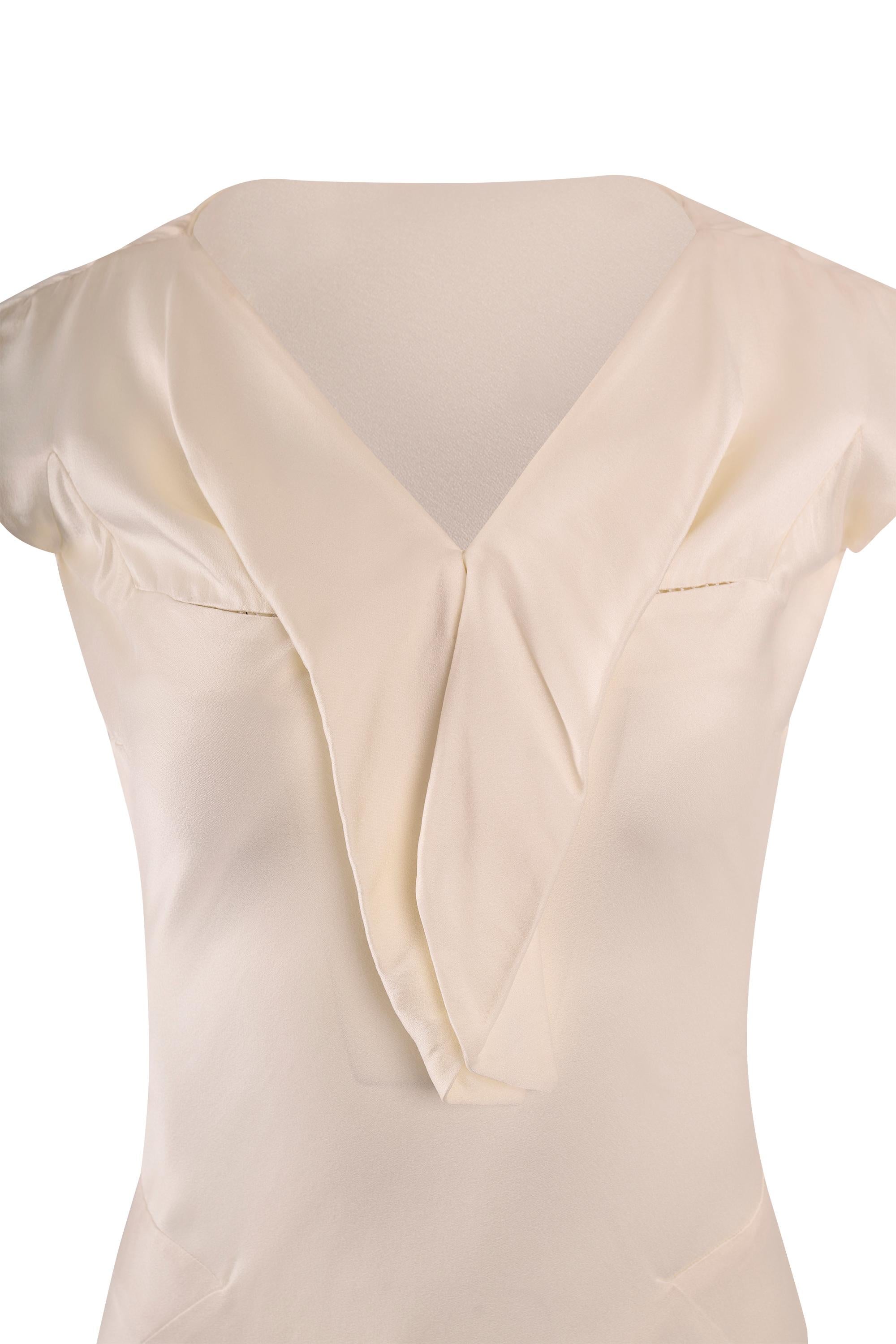 Vintage By John Galliano CIRCA 2000's Perlweißes Kleid (Weiß) im Angebot