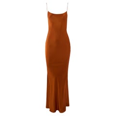 Vintage John Galliano F/W 1999 Orange Silk Gown