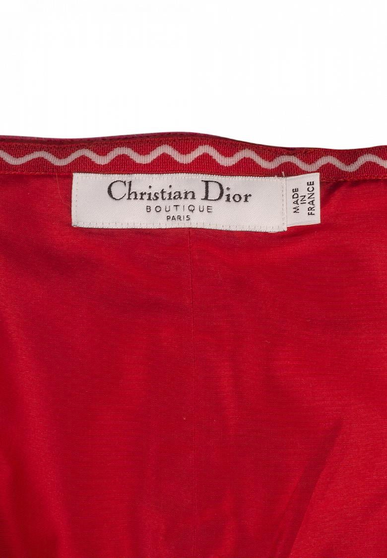 Vintage John Galliano for Christian Dior Red Dress 1
