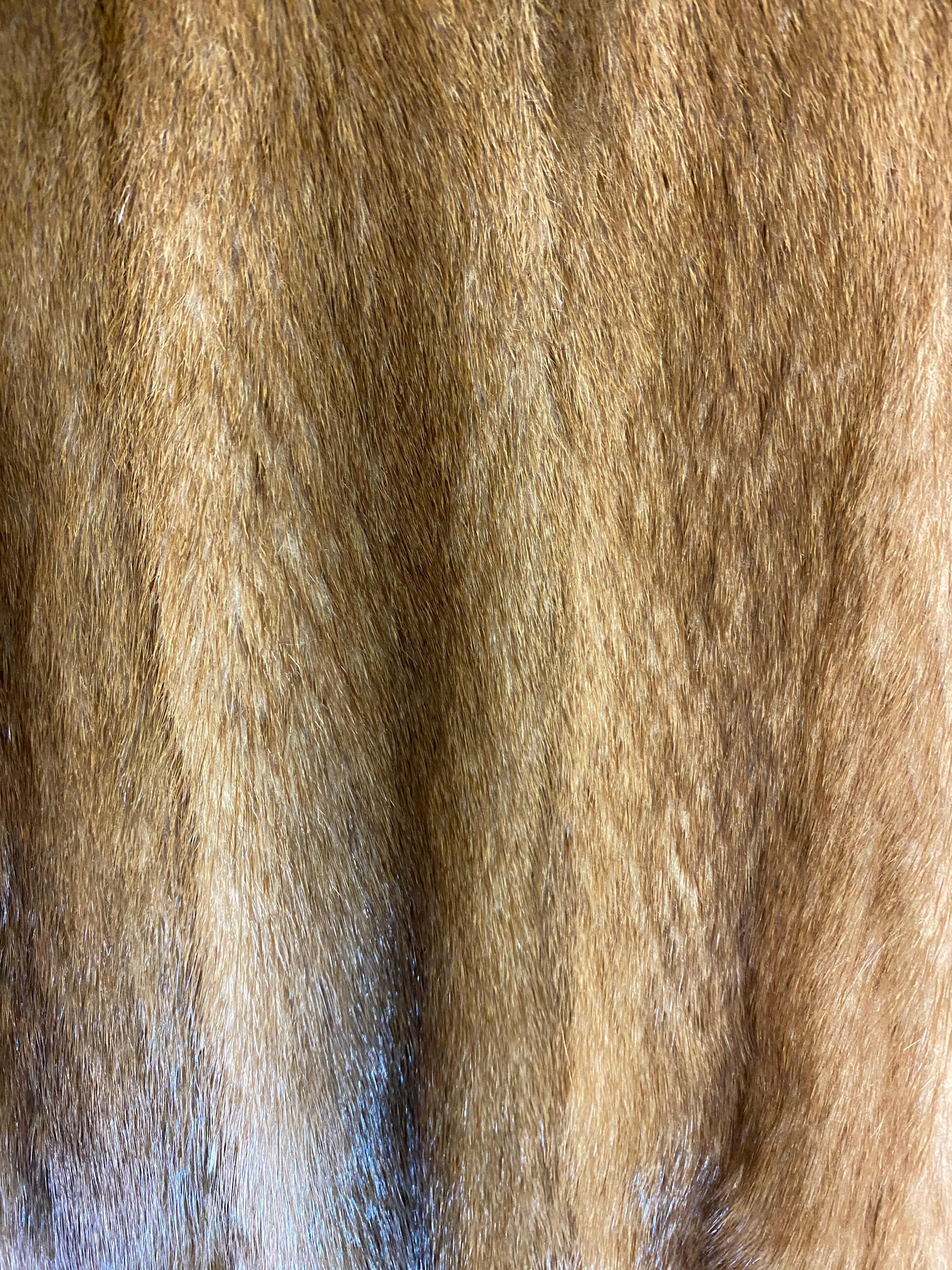 Vintage John Galliano Paris Brown Mink Fur Midi Coat Jacket For Sale 1