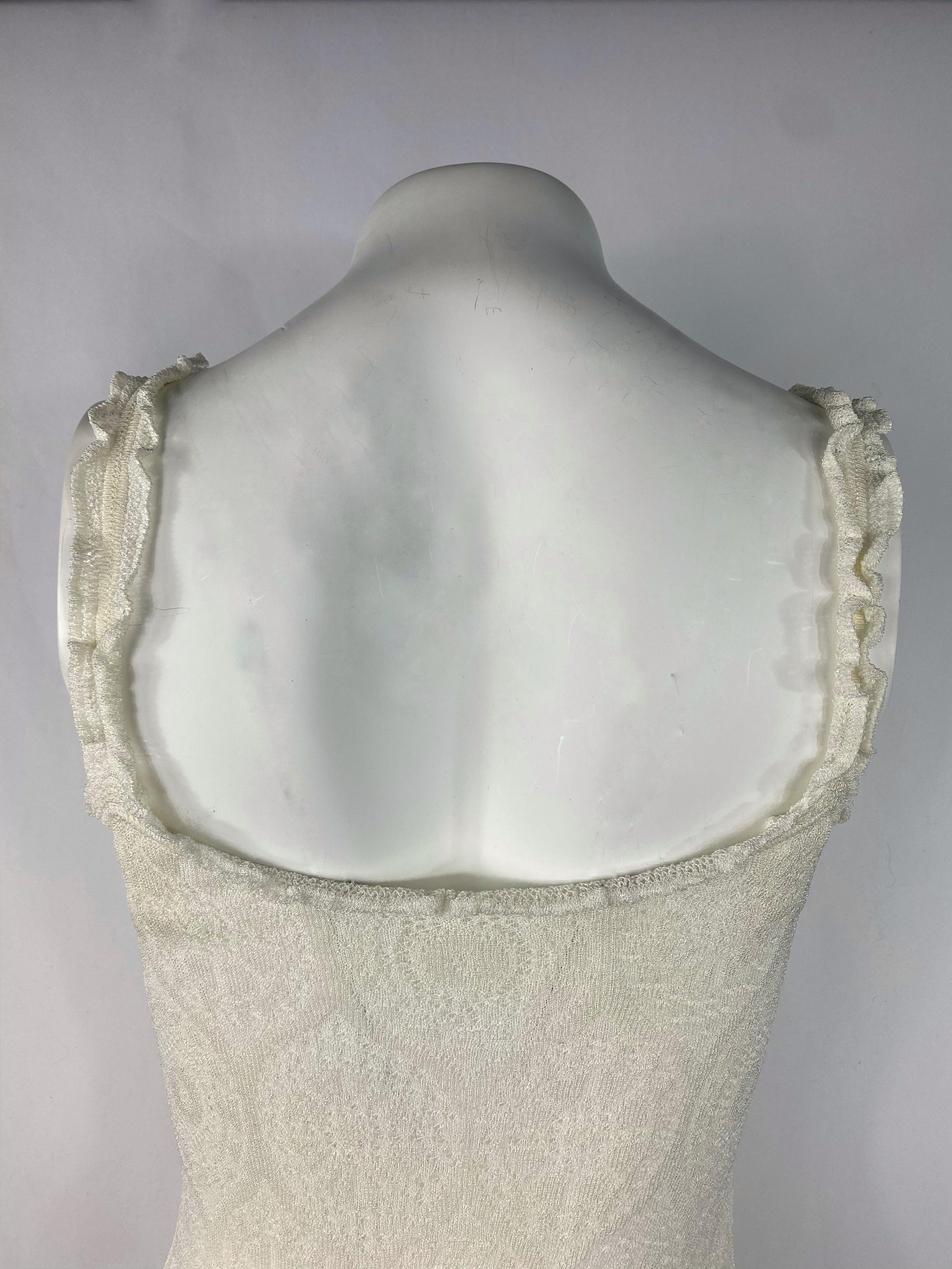 Vintage John Galliano White Lace Dress In Excellent Condition In Beverly Hills, CA