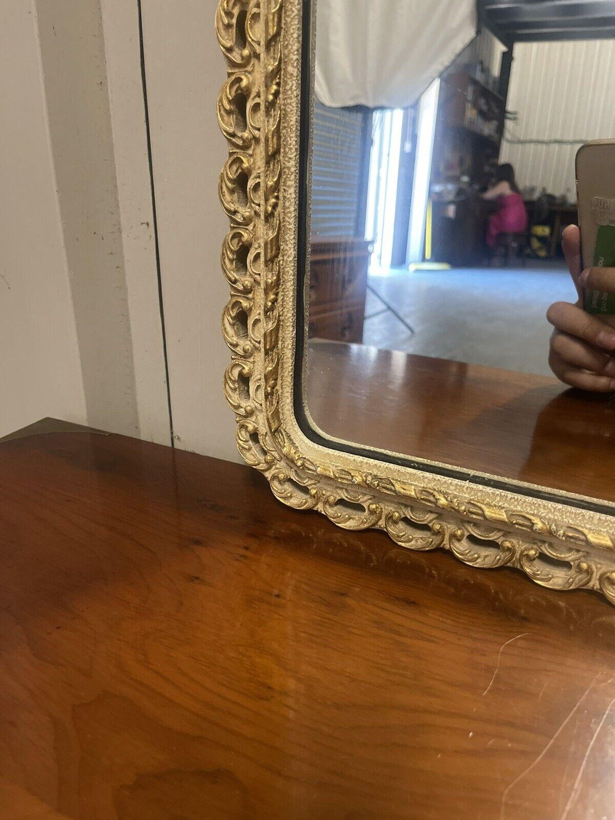 cream antique mirror