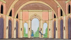 Vintage John Hood Set Design for Romeo & Juliet Painting