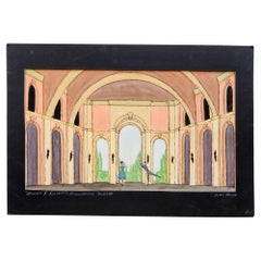 Vintage John Hood Set Design for Romeo & Juliet Painting