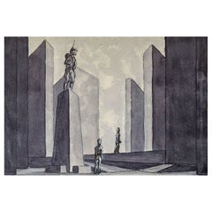 Conception d'un ensemble vintage John Hood pour la peinture « Within the Gates »