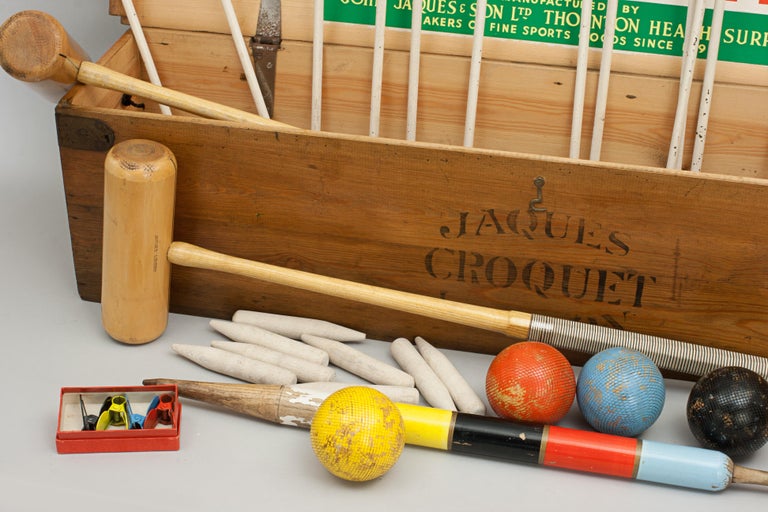 Vintage John Jaques Croquet Set at 1stDibs