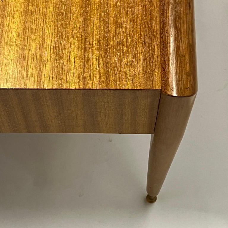 Vintage John Keal Bleached Mahogany Side Tables for Brown Saltman, c1950s For Sale 4