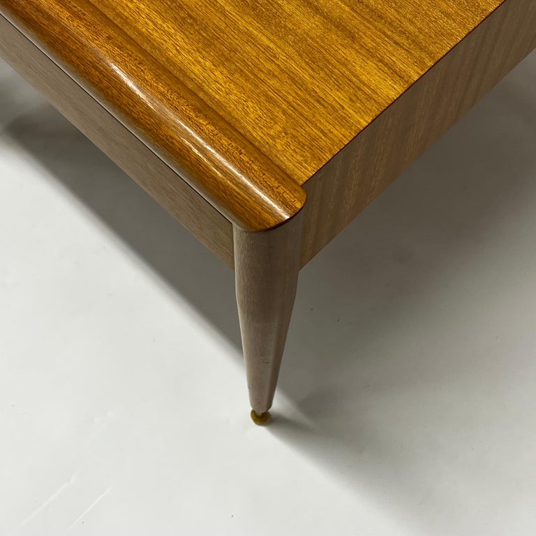 Vintage John Keal Bleached Mahogany Side Tables for Brown Saltman, c1950s For Sale 1