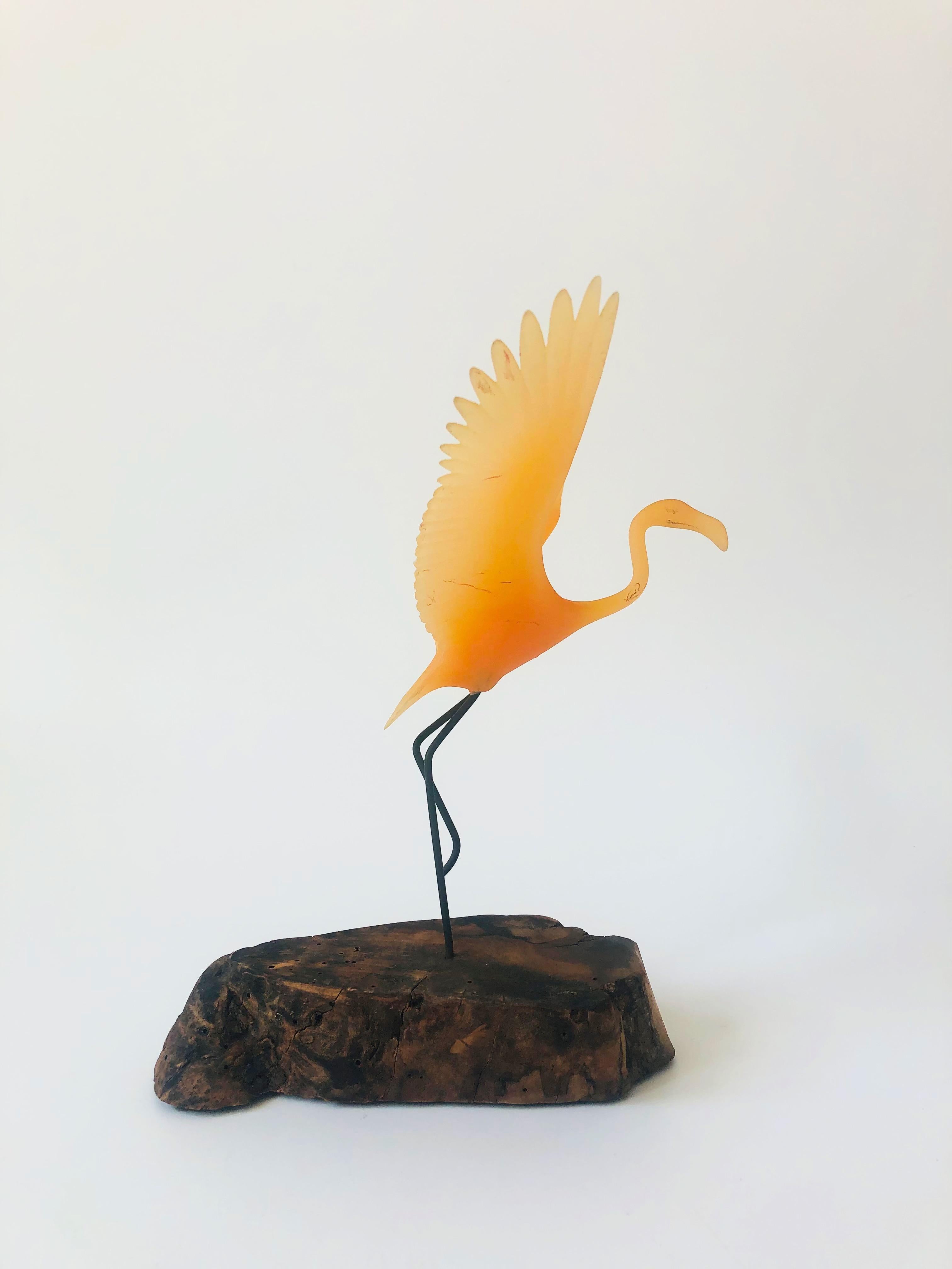 Resin Vintage John Perry Flamingo Sculpture