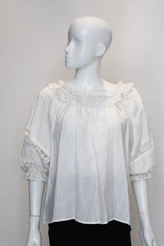Vintage John Radaelli Linen and Lace Top