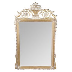 Vintage John Richard French Style Louis XVI Neoclassical Beveled Glass Mirror (Miroir en verre biseauté)
