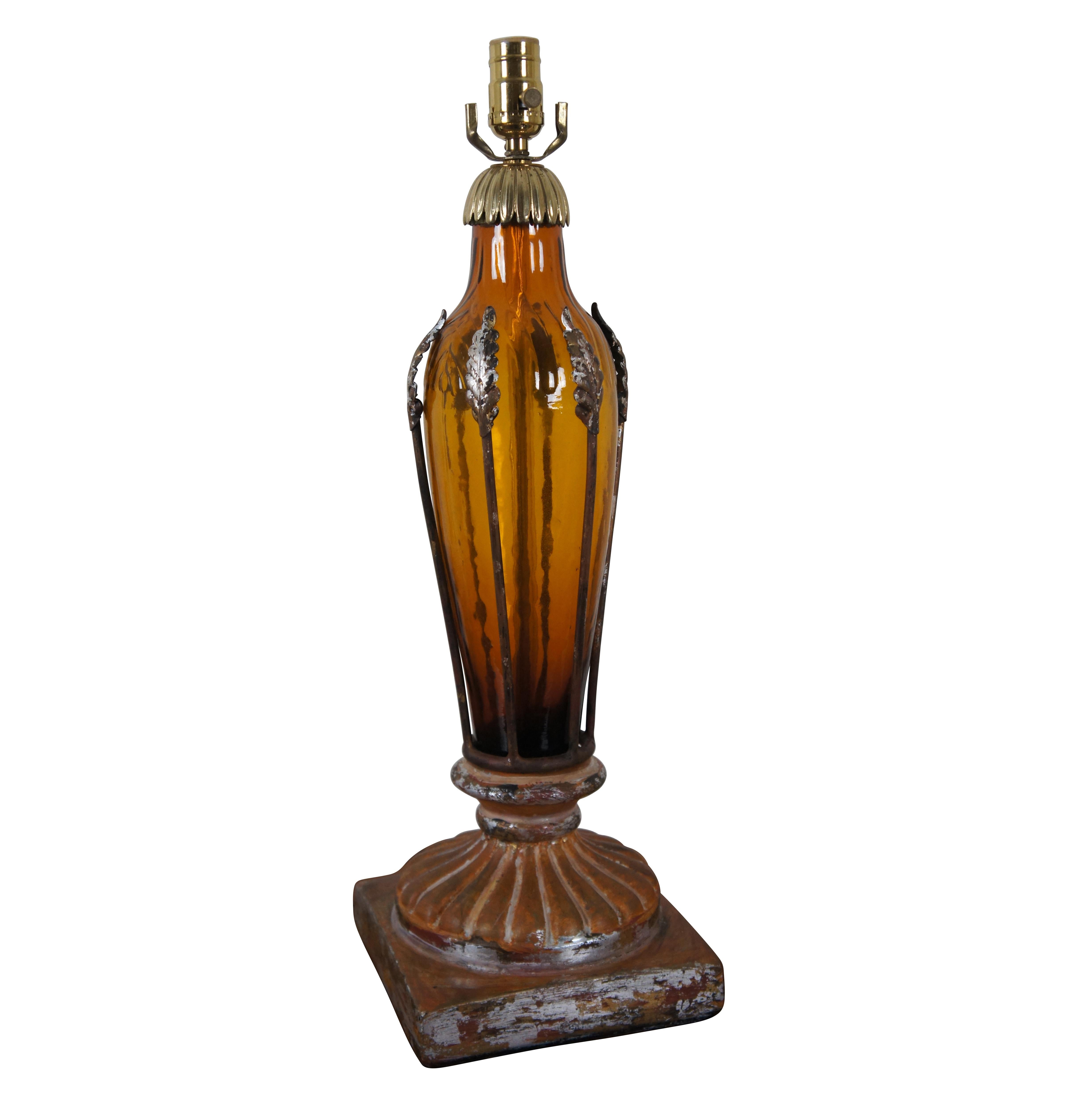 glass vase table lamp