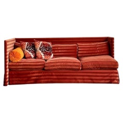 Vintage John Saladino Striped Velvet Sofa