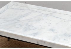 Vintage John Saladino Three-Leg Cocktail Table With Shaped Marble Top