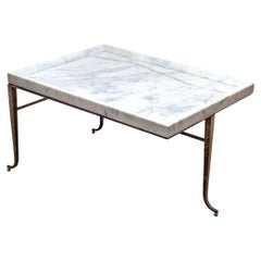 Vintage John Saladino Three-Leg Cocktail Table With Shaped Marble Top