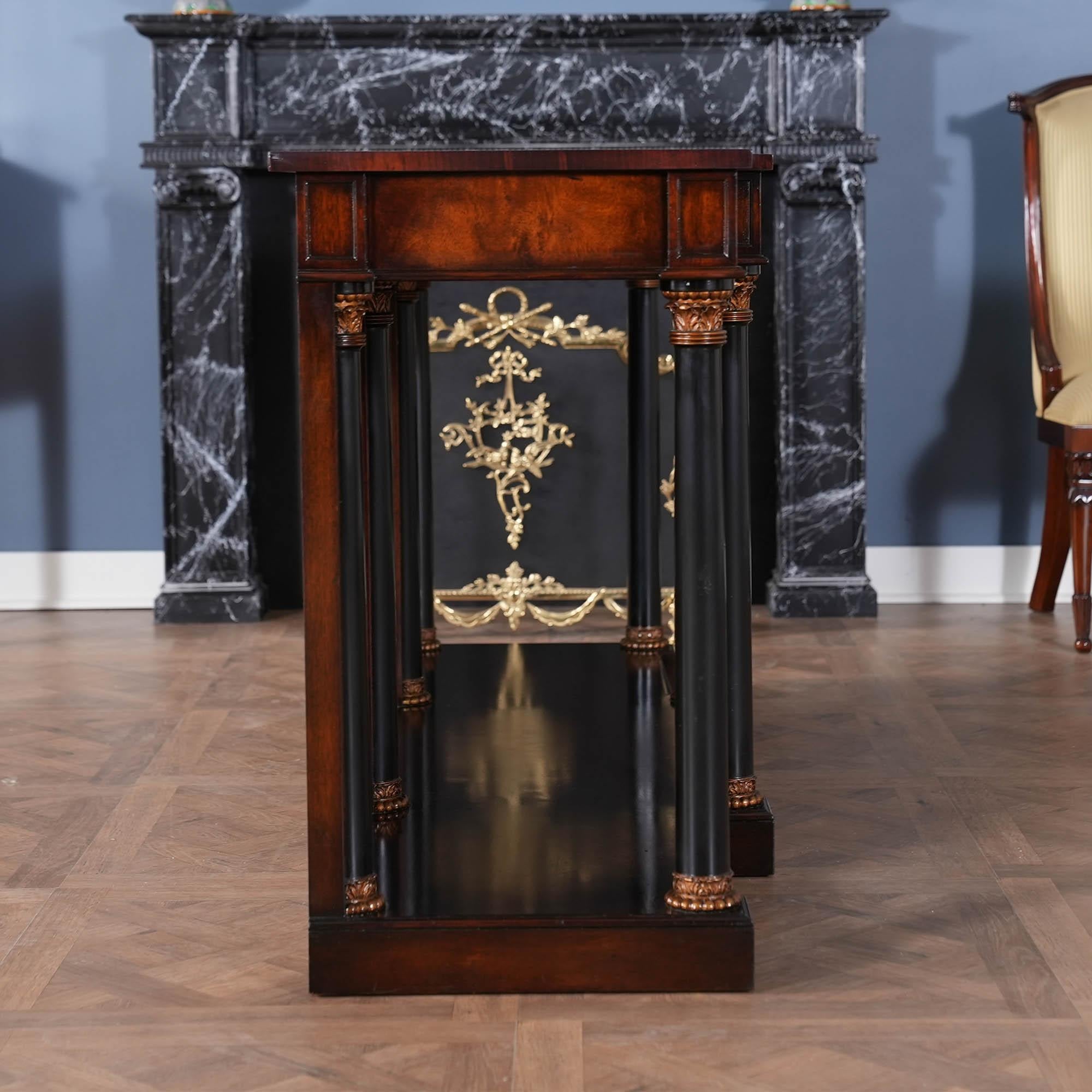 Mahogany Vintage John Scalia Console Table For Sale