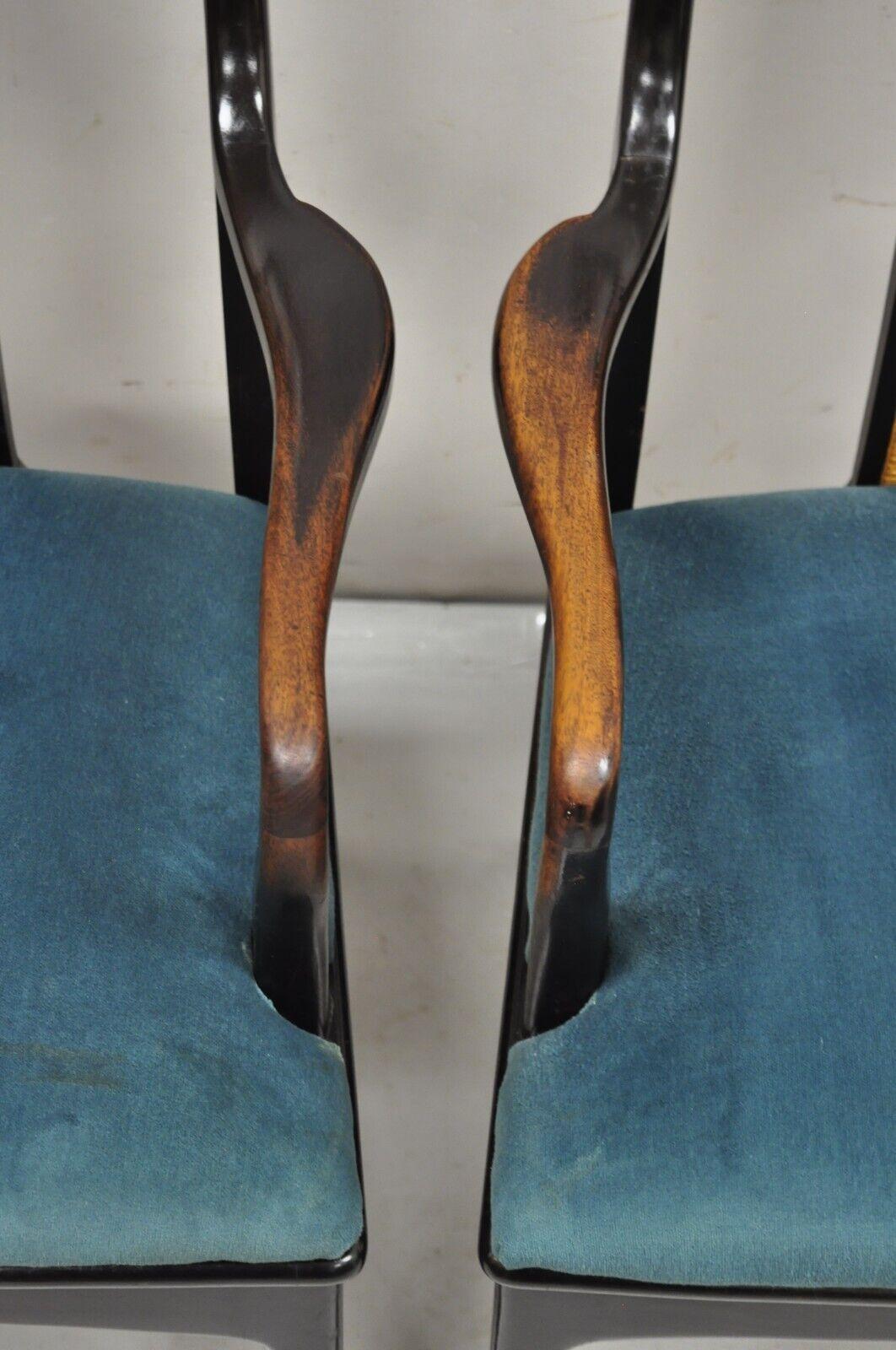 Vintage John Stuart Cane Back Mid Century Modern Asian Dining Chairs - Set of 10 For Sale 3