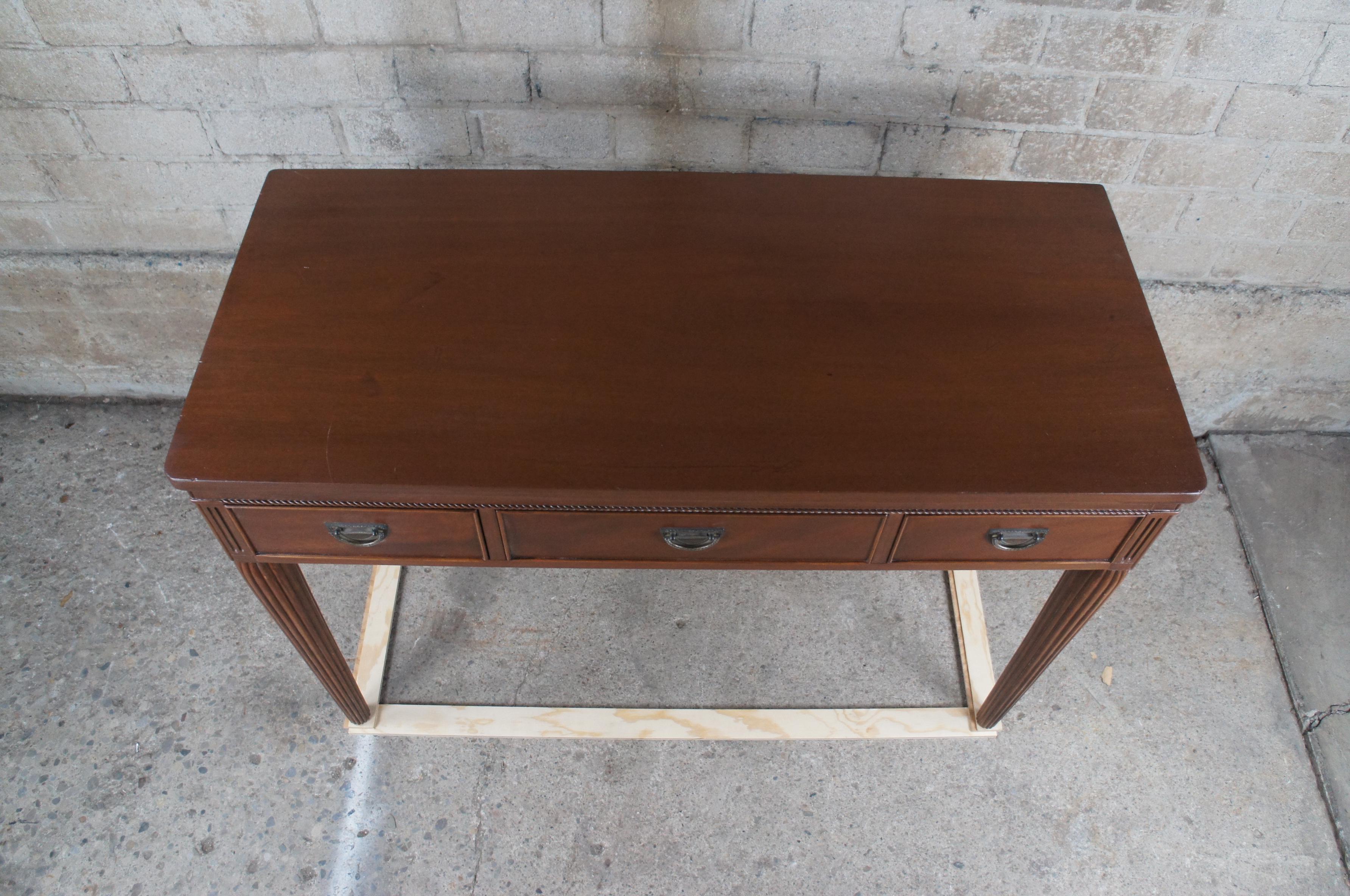 Art Deco Vintage John Wanamaker Mahogany Console Table or Library Office Writing Desk 46